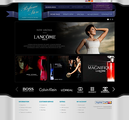 Parfume Store v2.3 osCommerce template ID:300111328