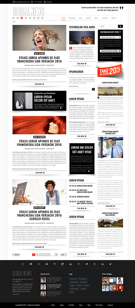 Newspaper Website Templates | Simple Templates